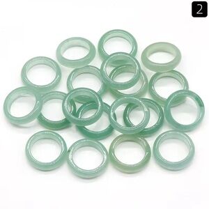 Elegant Green Jade Rings
